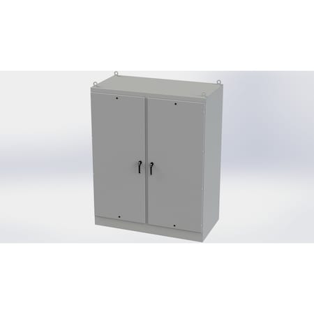 Saginaw Control & Engineering 3 Point Latch with Padlock/Keylock Handle Electrical Enclosures, 90 in H, 36 in D, 72 in W SCE-90EL7236FSD